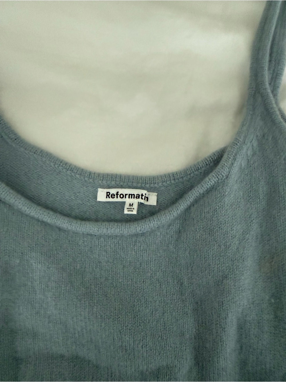 Reformation Powder Blue Cropped Cardigan and Tank Set - Picture 5 of 8